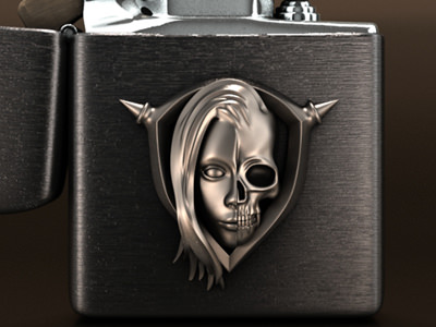 Half Skull Ver.2:シルバーアクセサリー925