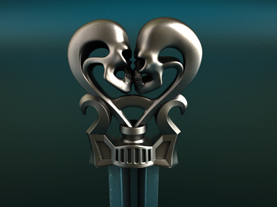 Kissing Skull CustomKey:シルバーアクセサリー925