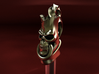 Wood Skull CustomKey:シルバーアクセサリー925